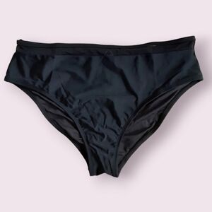 Cupshe black swimsuit bottoms with sheer band, 2X